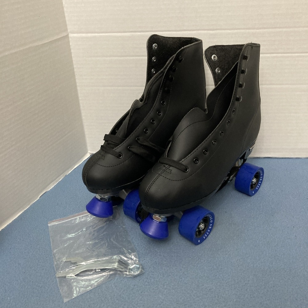 Chicago Skates Men's Black w/Blue Wheels (8601K) Lace-Up Roller Skates - SZ 11
